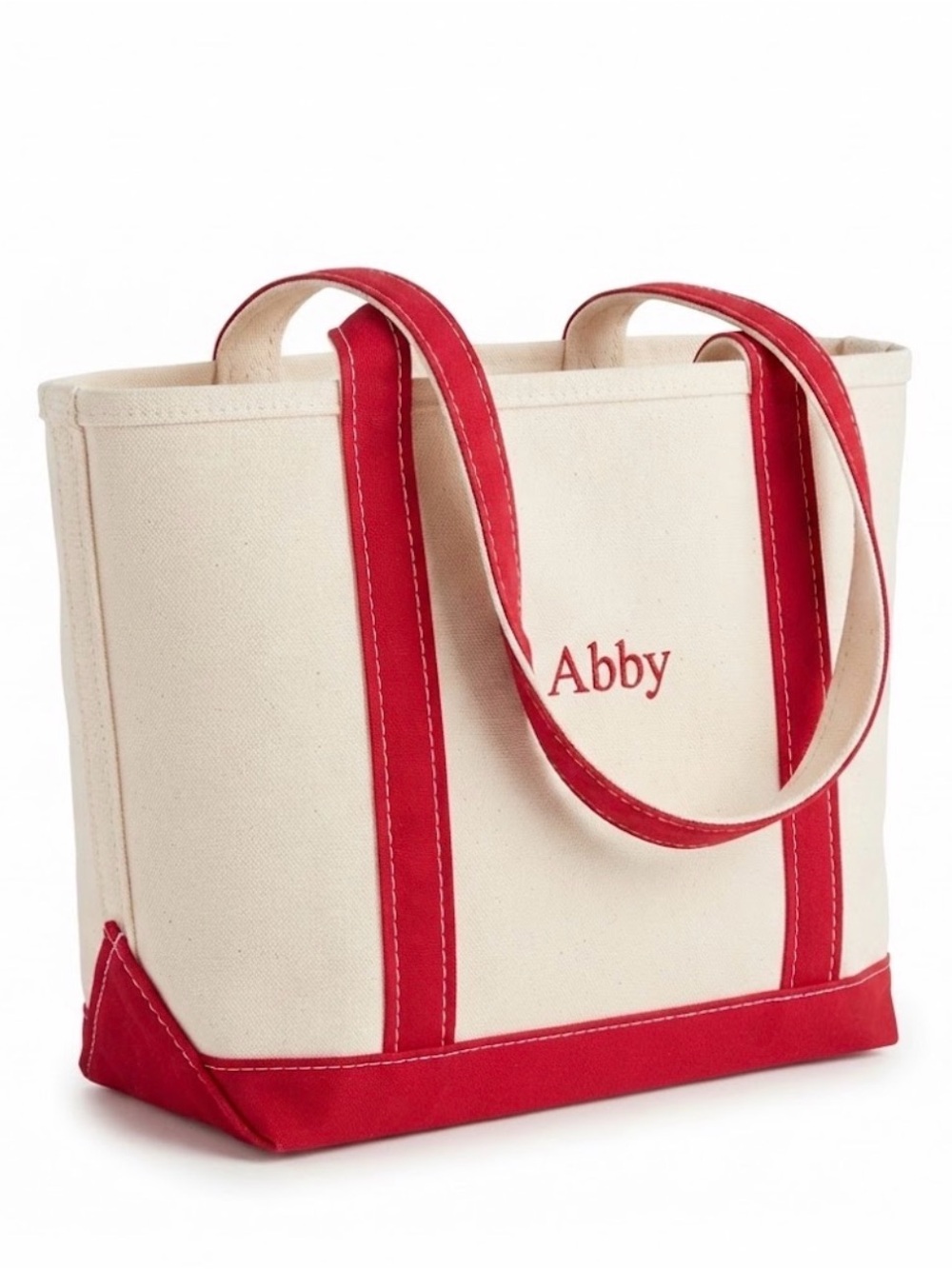 LL Bean Vintage 1990’s Small Canvas Boat and Tote With Longer Handles “ABBY”